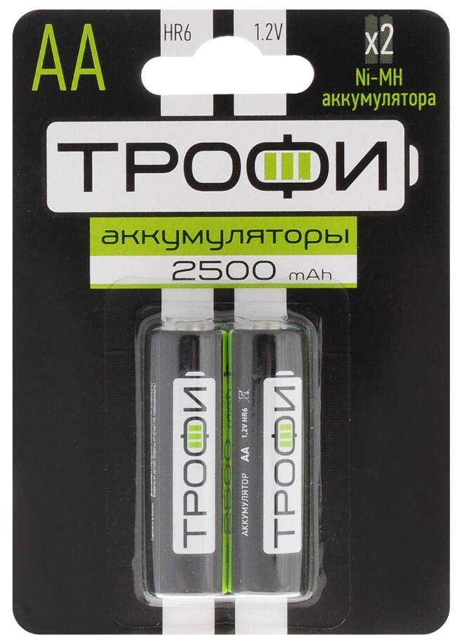 

Батарейка-аккумулятор Трофи Hr6-2Bl 2500 mAh