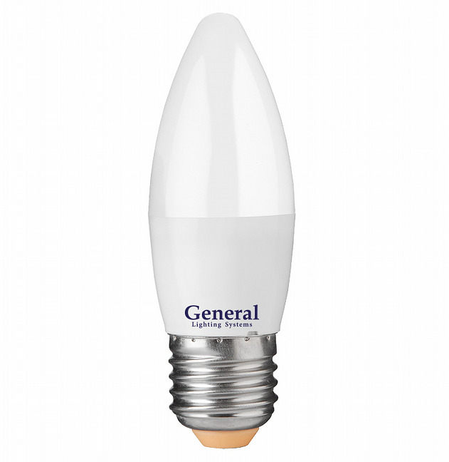 

Лампа светодиодная General свеча Led 7Вт 4500K E27 нейтральный 650100, Белый, Лампа светодиодная General свеча Led 7Вт 4500K E27 нейтральный 650100