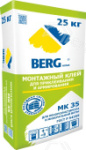 Клей для минераловатных и пенополистирольных плит BERGHOME МК35 25 кг